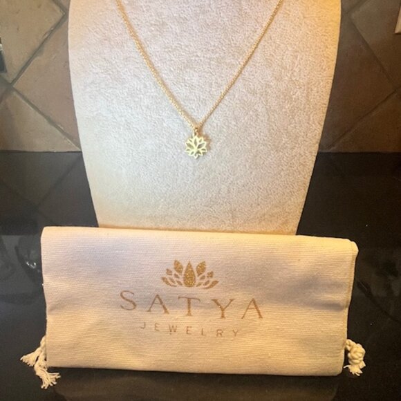 Satya Open-Work Lotus Necklace - new with tags - Picture 2 of 5